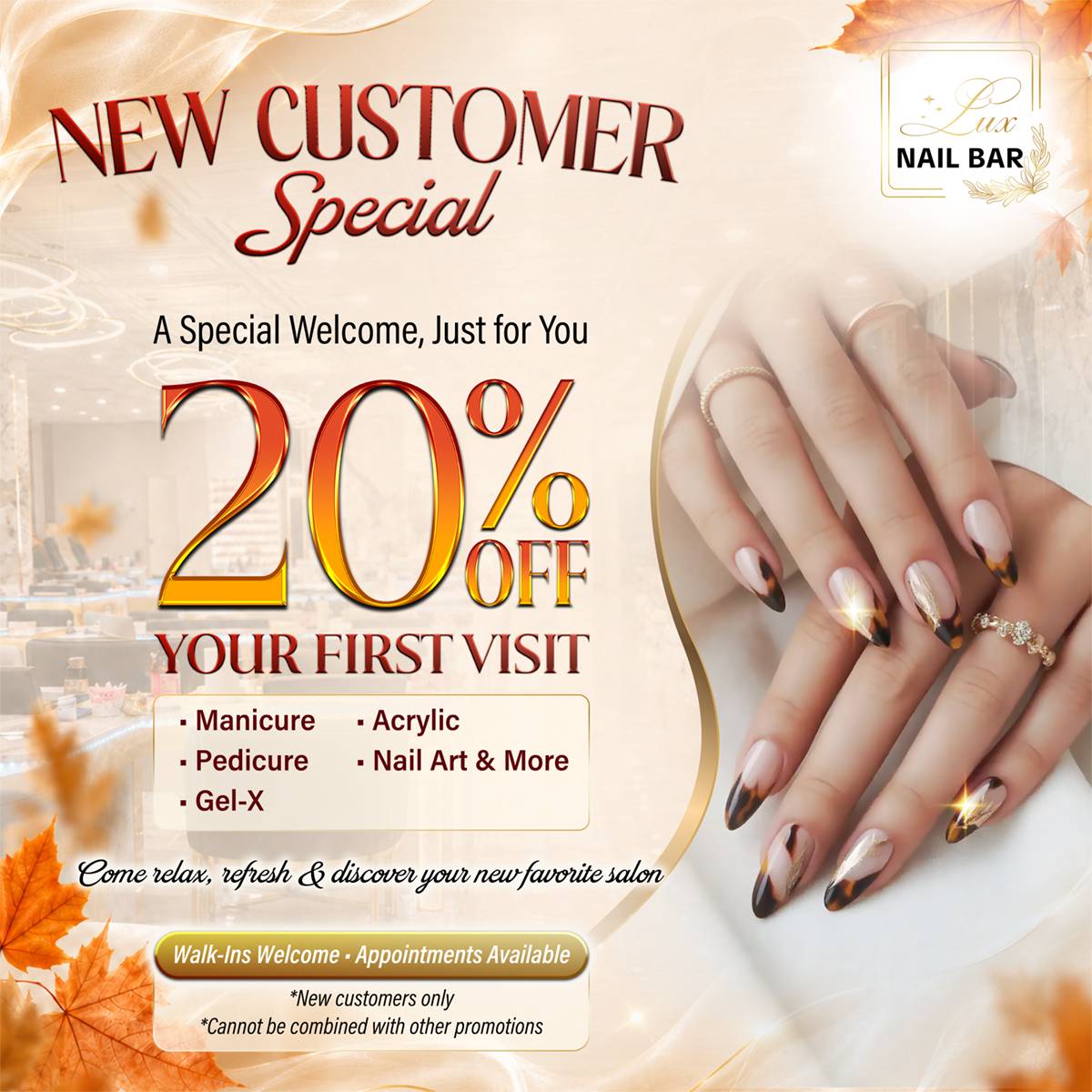 🌟 Lux Nail Bar - Promotions 🌟